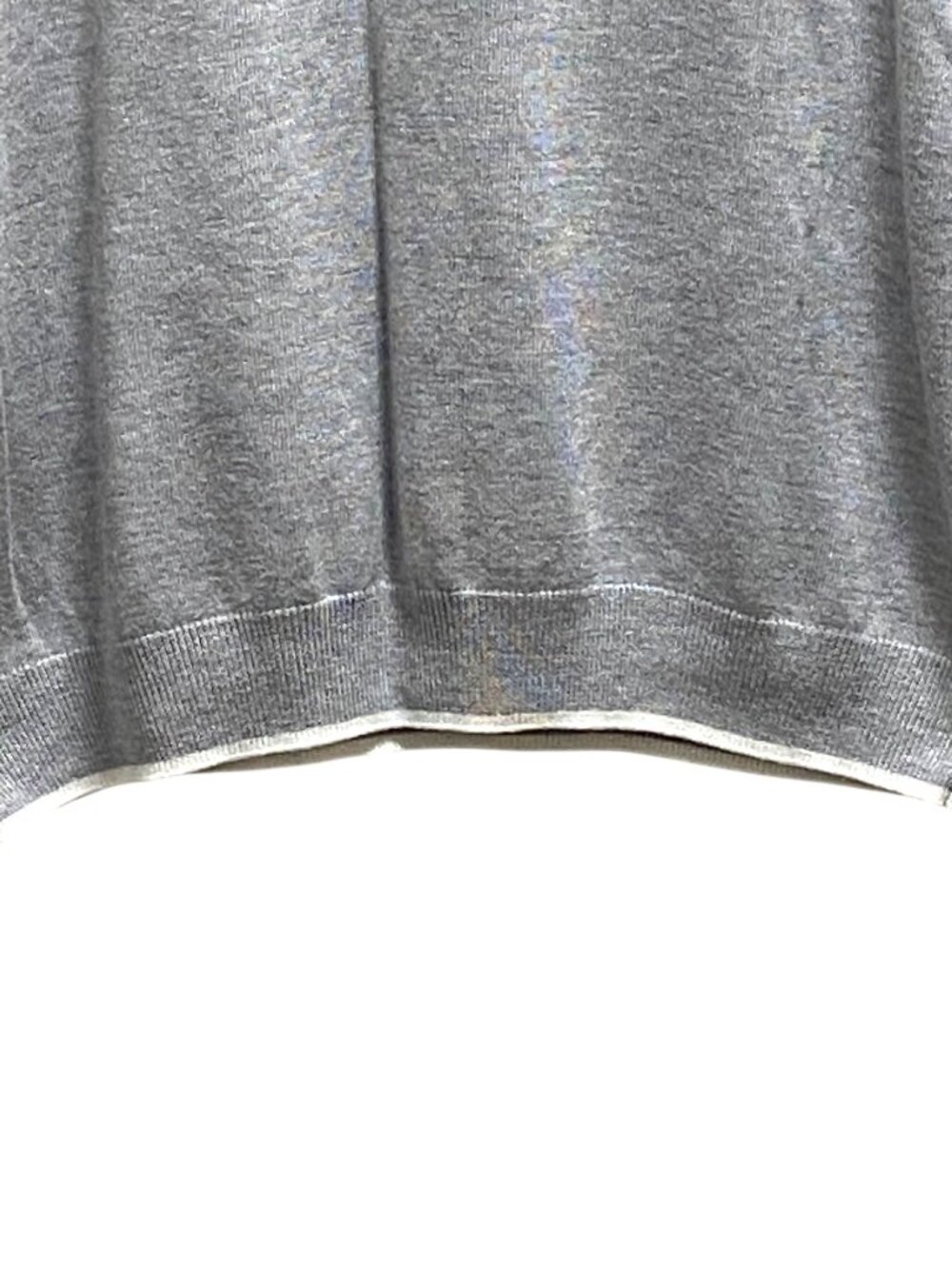 Rachel Zoe Good Vibes Cashmere Blend Sweater Gray Size L Coastal Preppy Spring - Picture 6 of 12